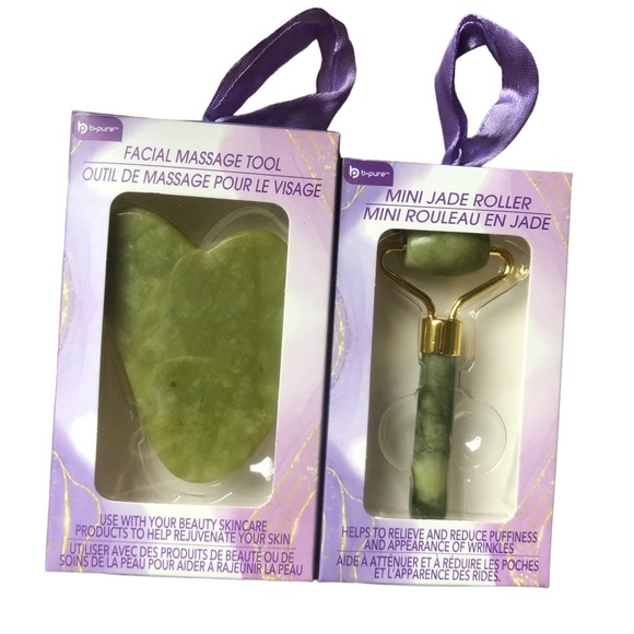 Other - 🌻 4/$25   Set of Mini Jade Gua Sha & Roller, NWT 🎁